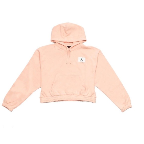 JORDAN WOMEN'S JORDAN ESSENTIALS COTTON HOODIE ARCTIC ORANGE SMALL NEW WITH TAGS - Picture 3 of 8